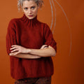 Lang Yarns Knitting Pattern LAURE Sweater Pattern Bundle in Suri Alpaca by LANGYARNS | Punto 76-012