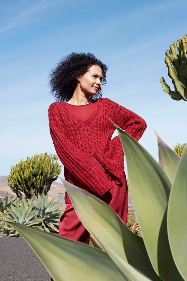 LAVA-GARDEN Cardigan Pattern Kit in MEMORY by WOOLADDICTS | WOOLADDICTS #13-023