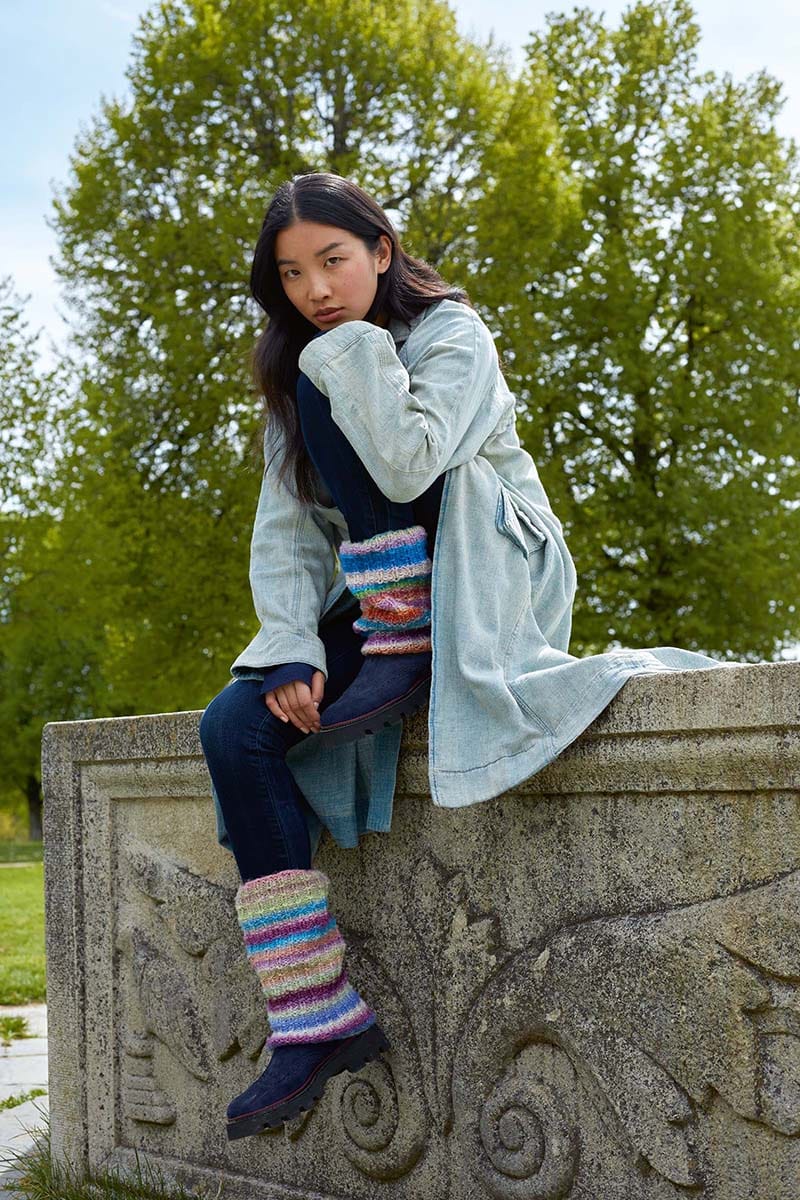 Lang Yarns Knitting Pattern Leg warmers Pattern Bundle in CLOUD by LANGYARNS | Punto 45-009