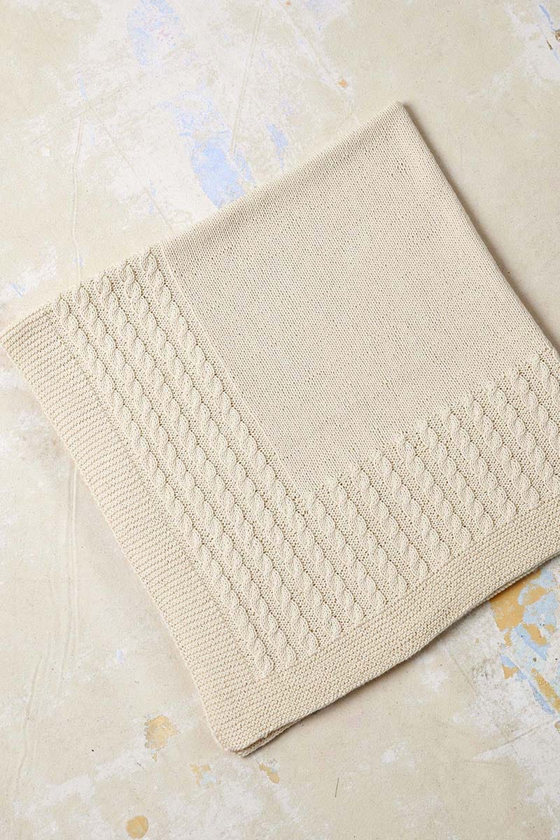 Lang Yarns Knitting Pattern LOKI Baby blanket Pattern Bundle in Baby Cotton Naturally Colored by LANGYARNS | Punto 83-021