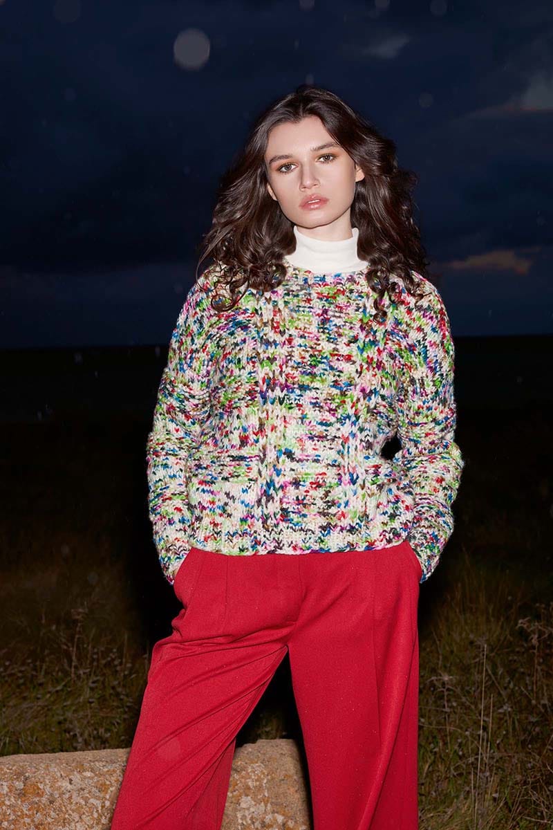 Lang Yarns Knitting Pattern LOTTE Sweater Pattern Bundle in Mosaic by LANGYARNS | Punto 84-041