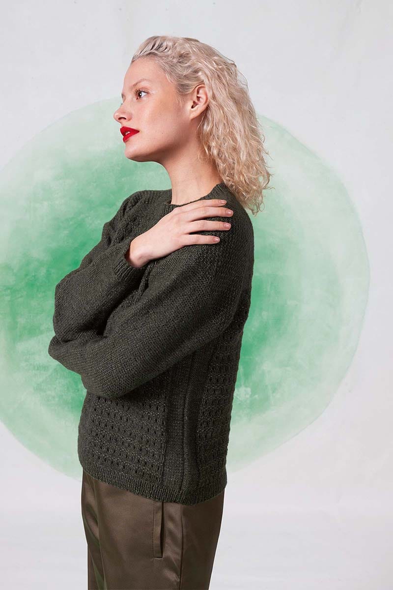 Lang Yarns Knitting Pattern MADINA Sweater Pattern Bundle in Regina by LANGYARNS | Fatto a Mano 282-036
