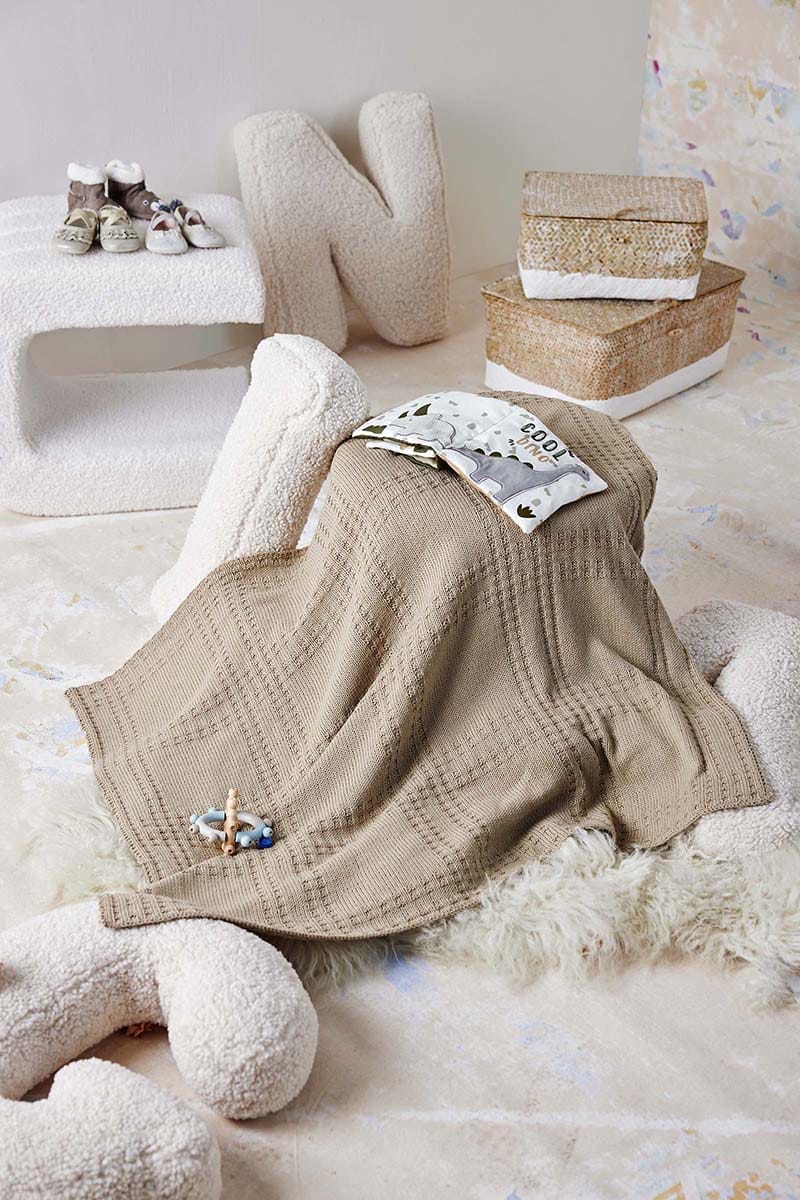 Lang Yarns Knitting Pattern MAGNUS Baby blanket Pattern Bundle in Baby Cotton Naturally Coloured by LANGYARNS | Punto 83-016