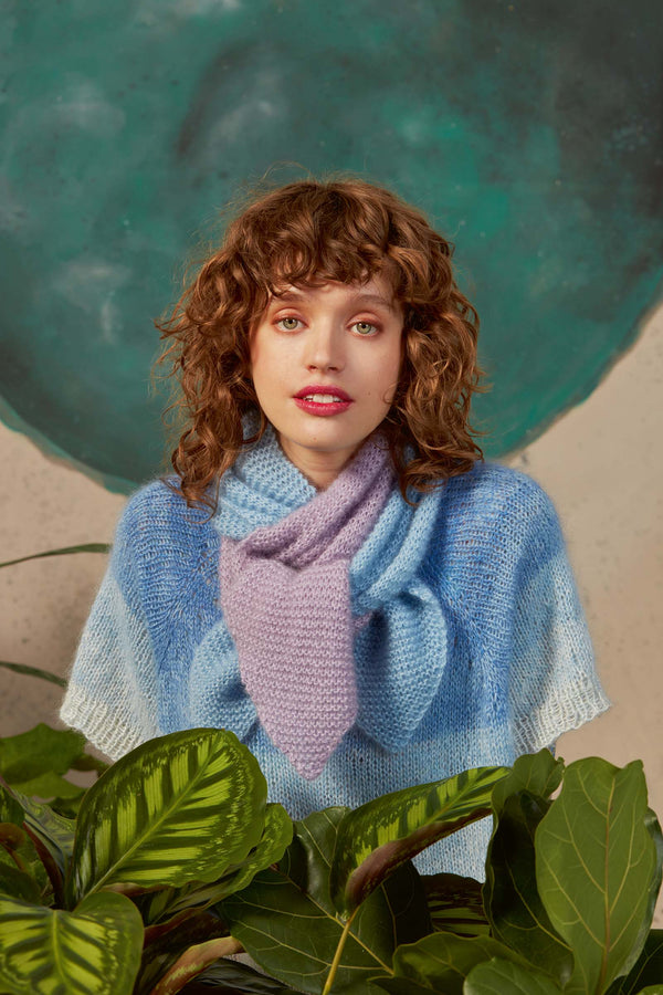 MARIBEL Shawlette Pattern Kit in MOHAIR 21 by LANGYARNS | Fatto a Mano 278-021