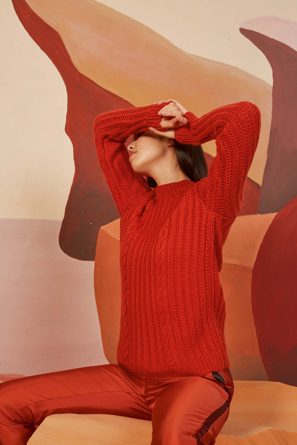 Lang Yarns Knitting Pattern MAXINE Sweater Pattern Bundle in CARPE DIEM by LANGYARNS | Fatto a Mano 278-046