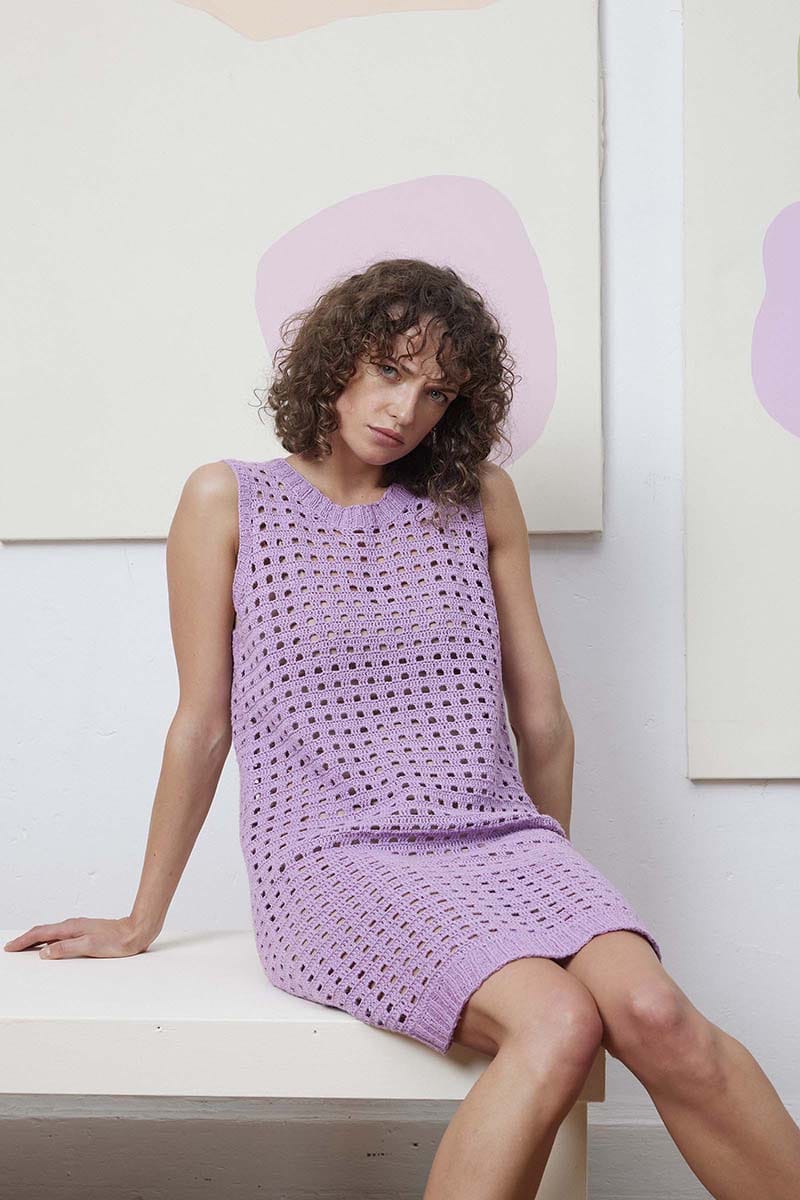 Lang Yarns Knitting Pattern Milena Crochet Dress Pattern Bundle in Ananas by LANGYARNS | Fatto a Mano 288-002