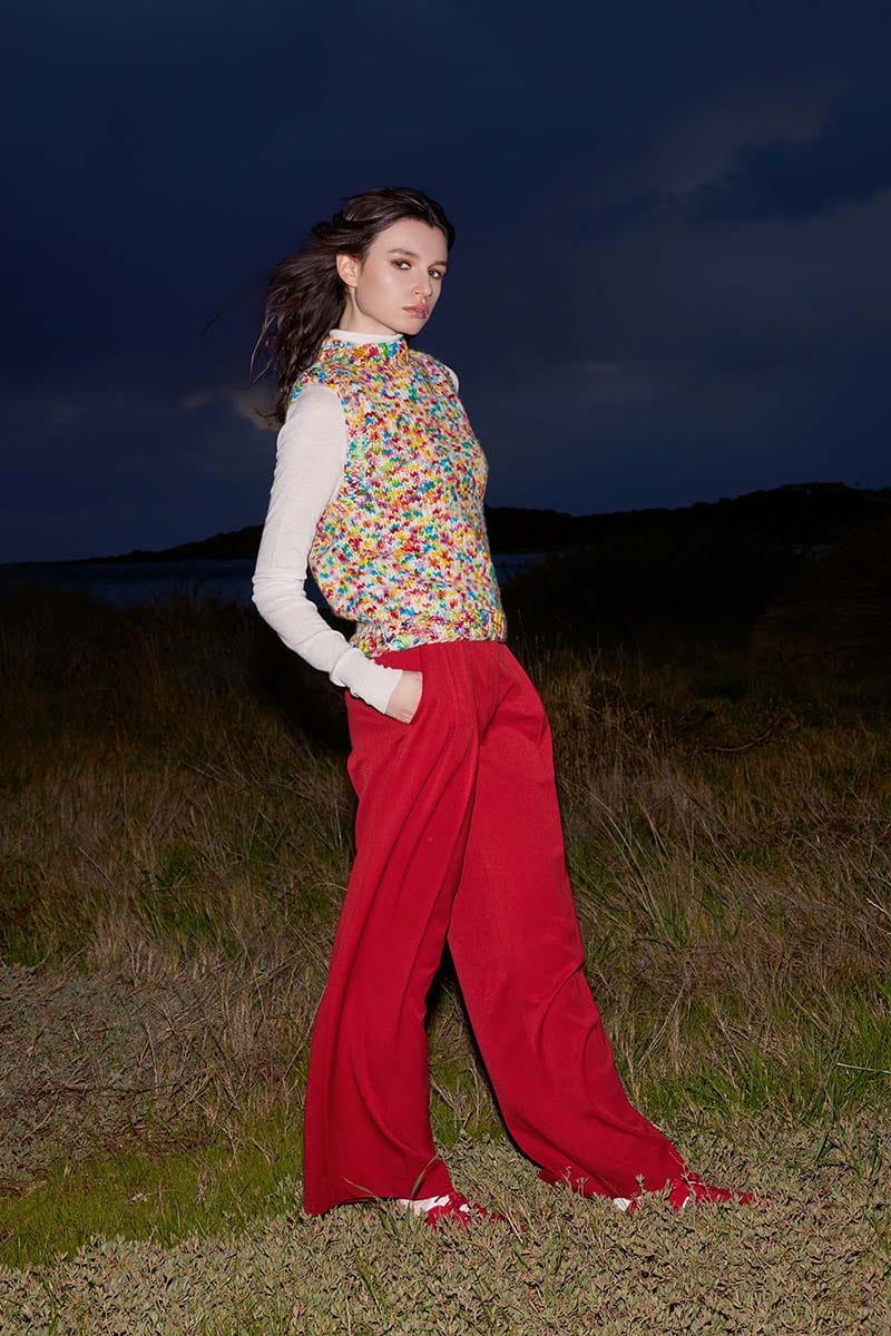 Lang Yarns Knitting Pattern MOLLY Slipover Pattern Bundle in Mosaic by LANGYARNS | Punto 84-042