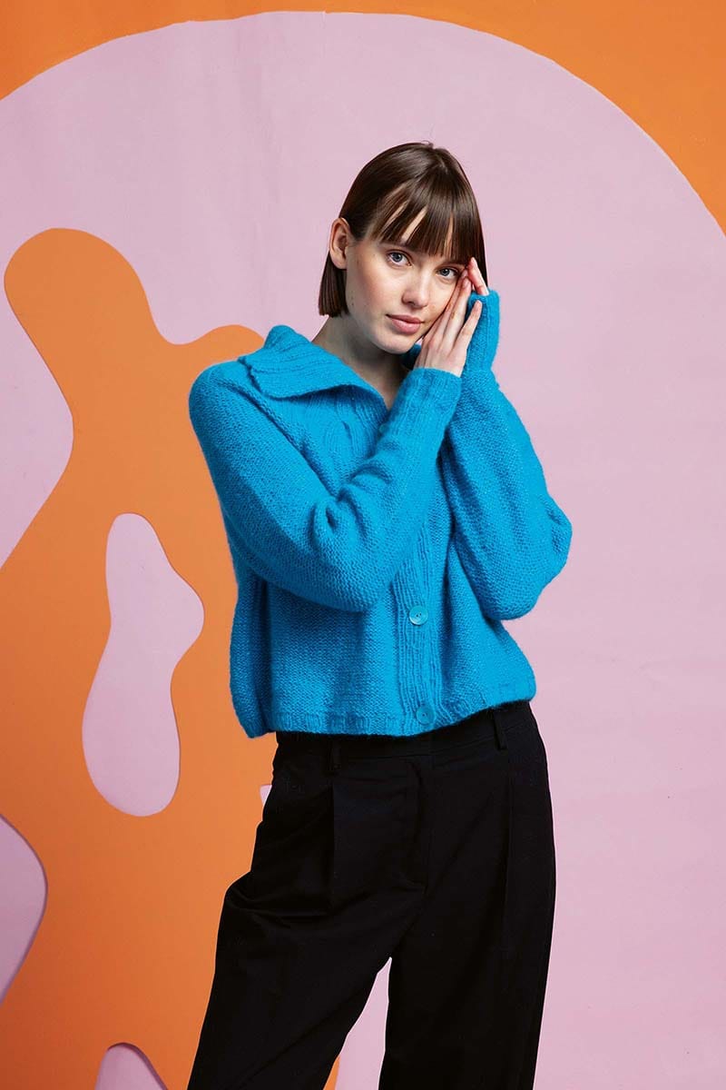 Lang Yarns Knitting Pattern MUIRIA Cardigan Pattern Bundle in Malou Light by LANGYARNS | Fatto a Mano 282-001