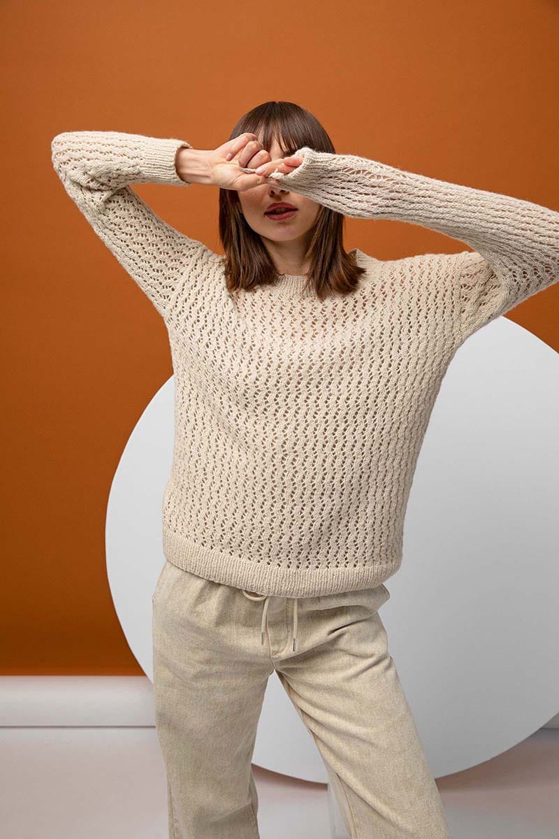Lang Yarns Knitting Pattern NEYLA Sweater Pattern Bundle in Regina by LANGYARNS | Fatto a Mano 280-023
