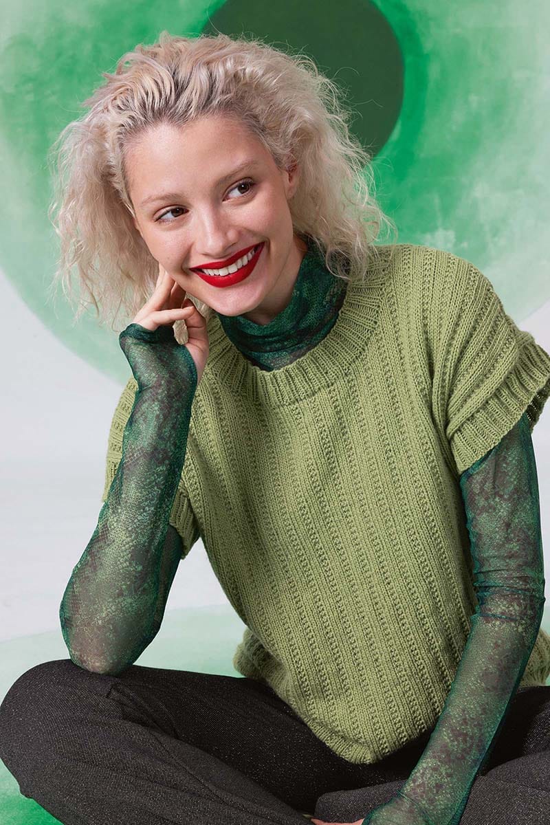Lang Yarns Knitting Pattern NICOLETTA Slipover Pattern Bundle in Cashmere Premium by LANGYARNS | Fatto a Mano 282-042