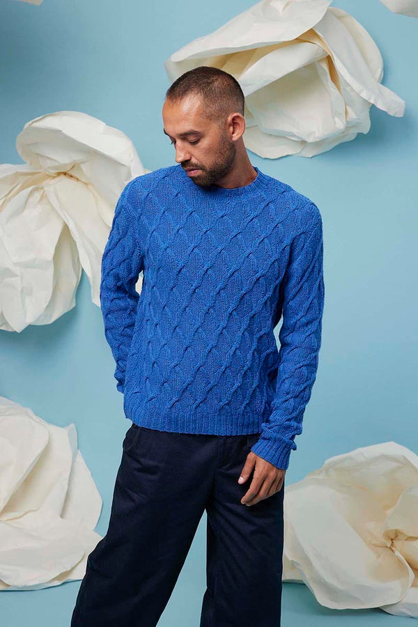 NOAH Men's Sweater Pattern Kit in ANANAS by LANGYARNS | Fatto a Mano 288-058