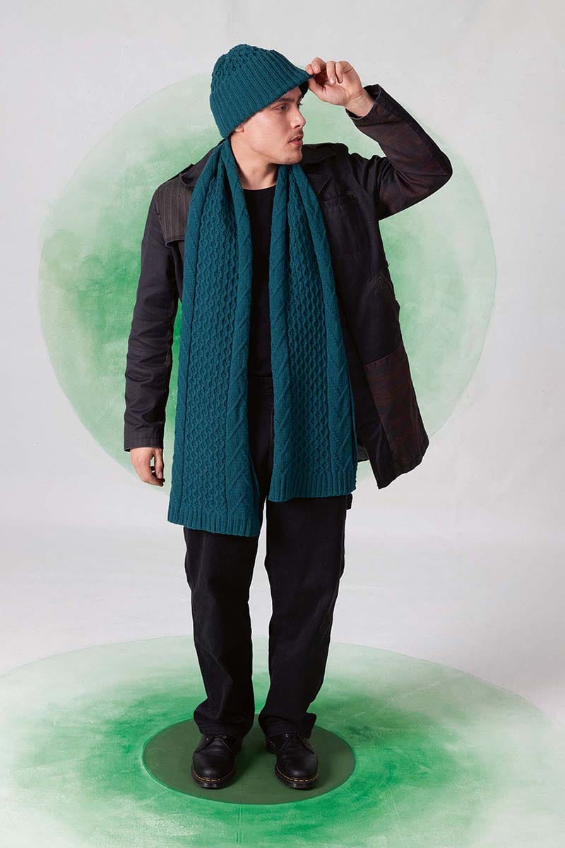 Lang Yarns Knitting Pattern NOLAN Scarf Pattern Bundle in Cashmere Premium by LANGYARNS | Fatto a Mano 282-050