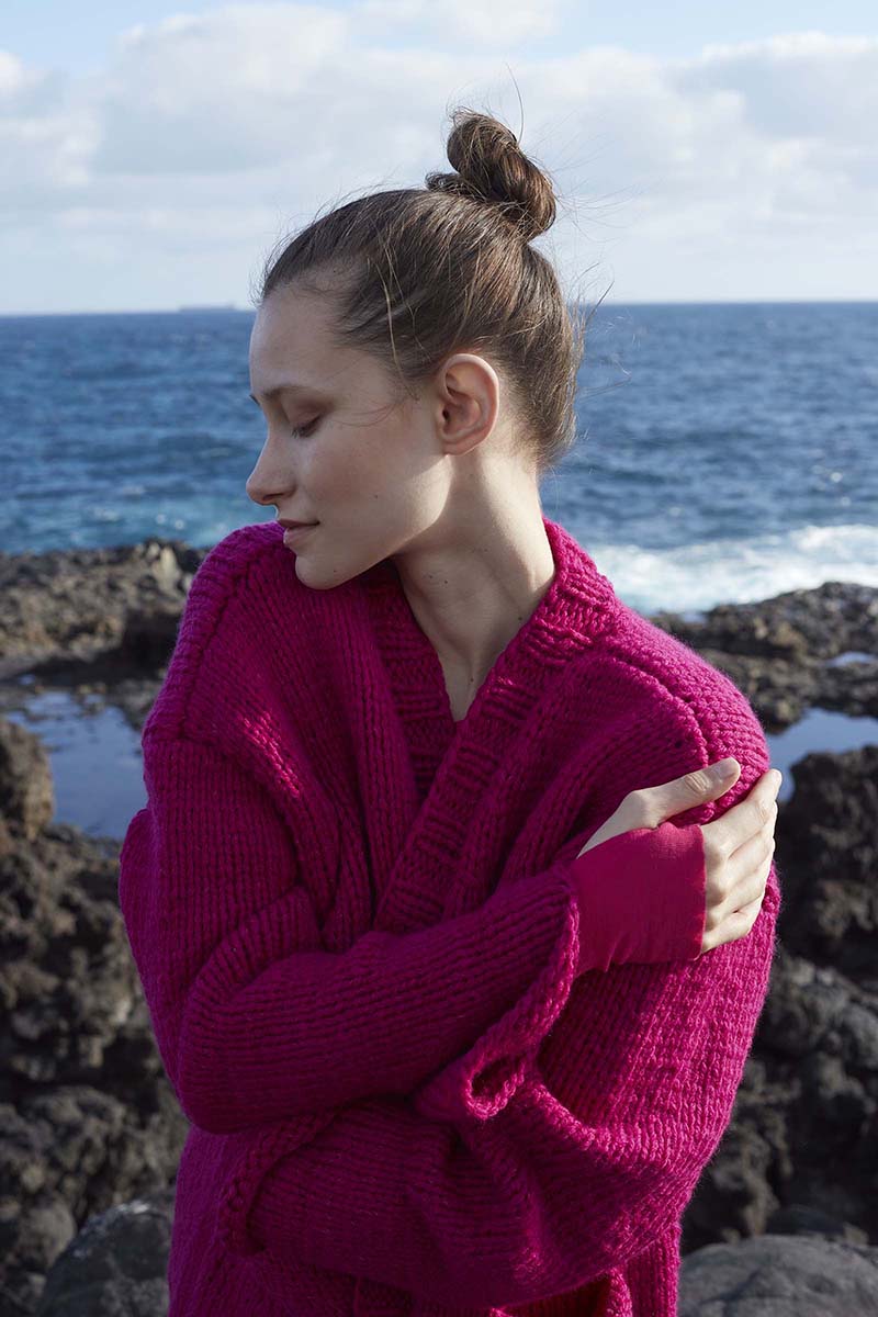 Lang Yarns Knitting Pattern OCEAN LOVER Long Cardigan Pattern Bundle in MEMORY by LANGYARNS | WOOLADDICTS #11-004