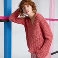 Lang Yarns Knitting Pattern OCTAVIA Sweater Pattern Bundle in Oceania by LANGYARNS | Fatto a Mano 280-019