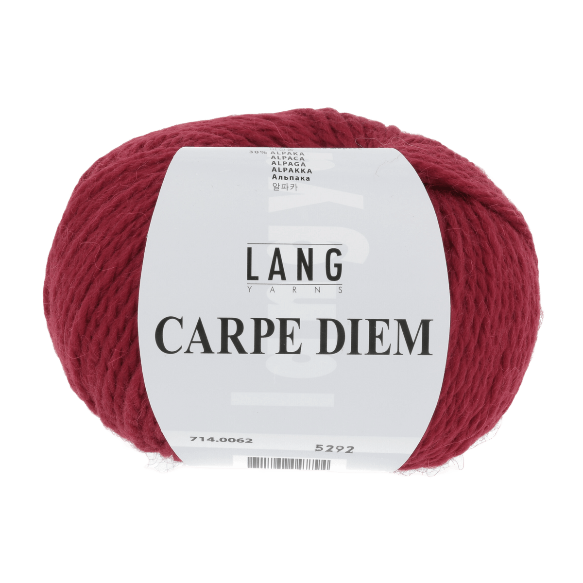 Lang Yarns Knitting Pattern one size - 14 balls / dark red 714.0062 NICOLE Top Down Sweater Pattern Bundle in Carpe Diem by LANGYARNS | Fatto a Mano 286-082