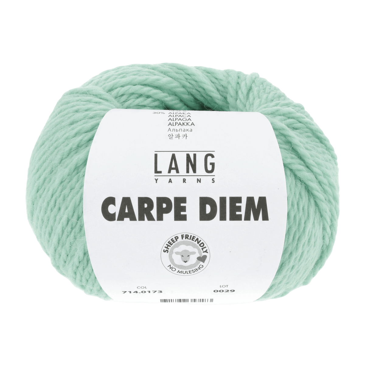 Lang Yarns Knitting Pattern one size - 14 balls / jade light 714.0173 NICOLE Top Down Sweater Pattern Bundle in Carpe Diem by LANGYARNS | Fatto a Mano 286-082