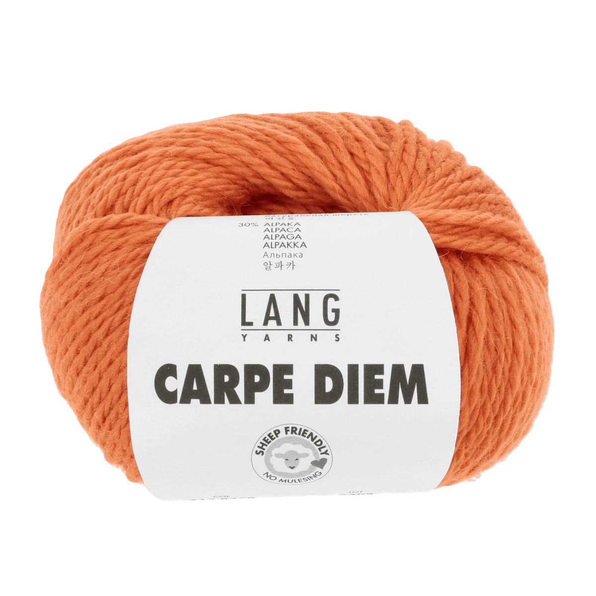 Lang Yarns Knitting Pattern one size - 14 balls / pumpkin 714.0259 NICOLE Top Down Sweater Pattern Bundle in Carpe Diem by LANGYARNS | Fatto a Mano 286-082