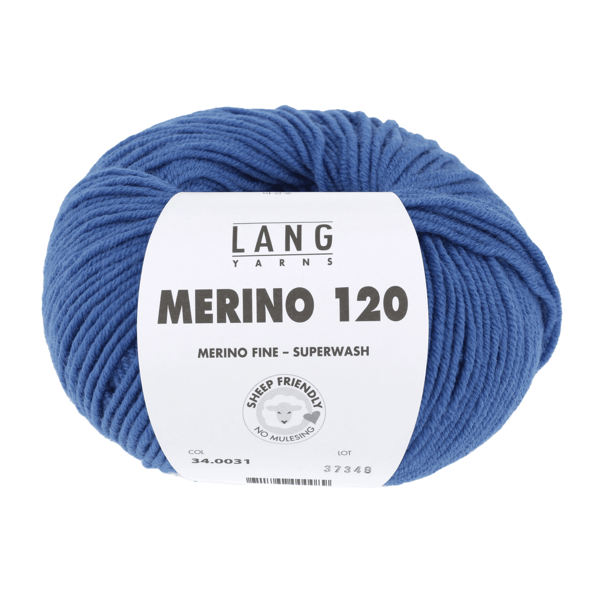 Lang Yarns Knitting Pattern one size - 14 balls / royal 34.0031 ADRIANA Sweater Pattern Bundle in Merino 120 by LANGYARNS | Fatto a Mano 286-033
