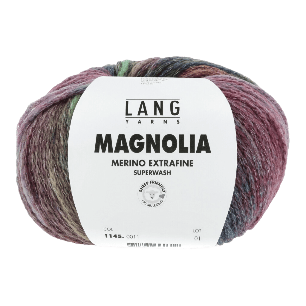 Lang Yarns Knitting Pattern one size - 3 balls / violet/orange/turquoise 1145.0011 TAKI Crocheted capelet Pattern Bundle in Magnolia by LANGYARNS | Punto 74-008