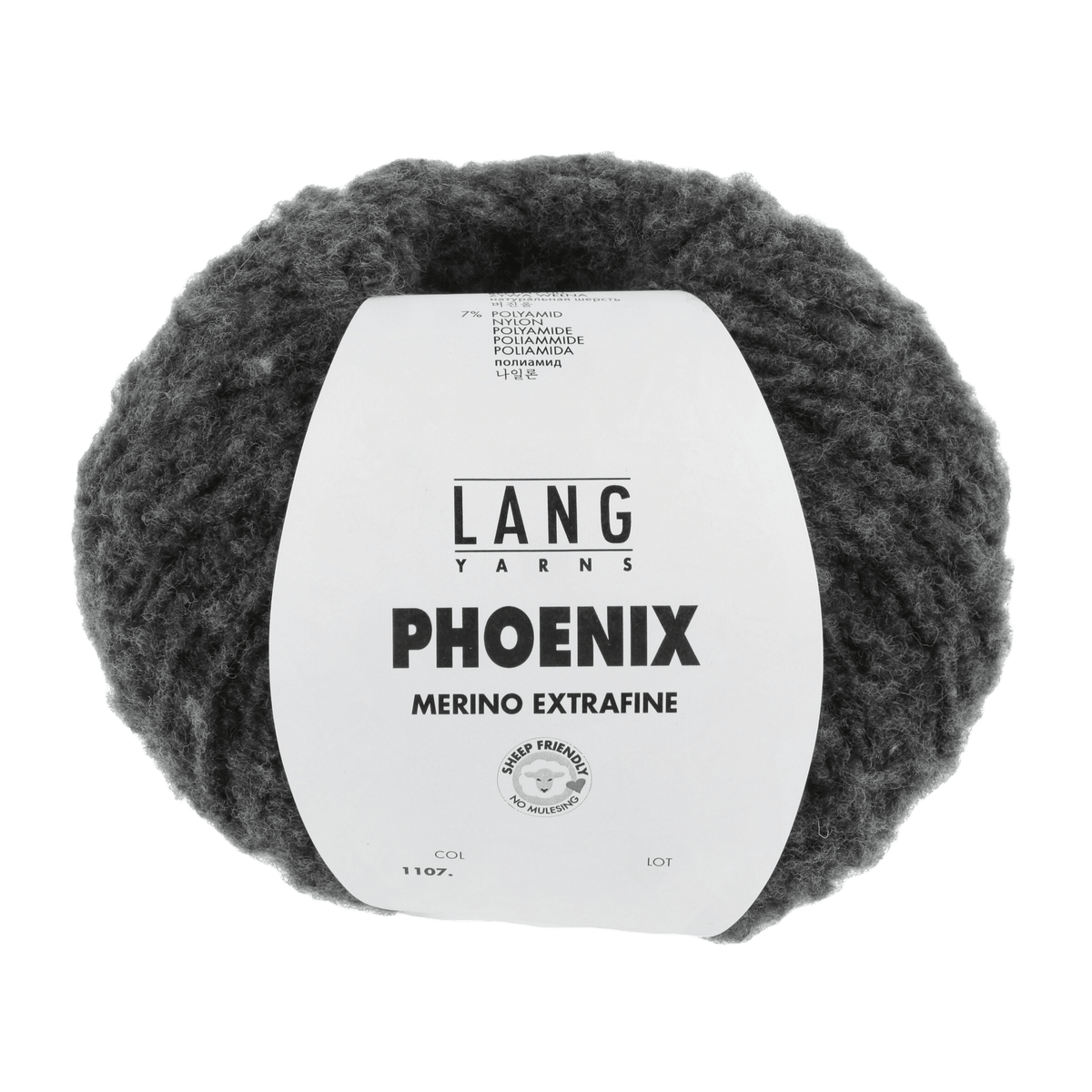 Lang Yarns Knitting Pattern one size - 4 balls / anhtracite 1107.0070 MEGHAN Pattern Bundle in PHOENIX by LANGYARNS | Punto 65-003