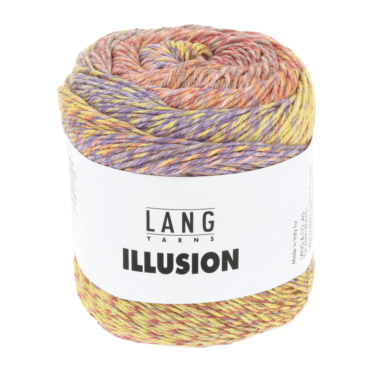Lang Yarns Knitting Pattern one size - 5 balls / rose/yellow/lilac/orange 1155.0001 GOLDA Poncho Pattern Bundle in Illusion by LANGYARNS | Punto 81-006