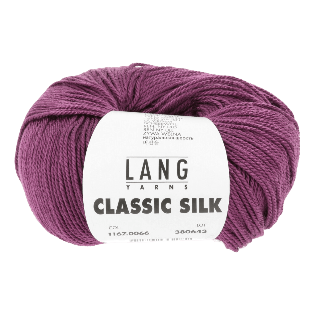 Lang Yarns Knitting Pattern one size - 9 balls / berry 1167.0066 SAMANTHA Sweater Pattern Bundle in Classic Silk by LANGYARNS | Fatto a Mano 286-012