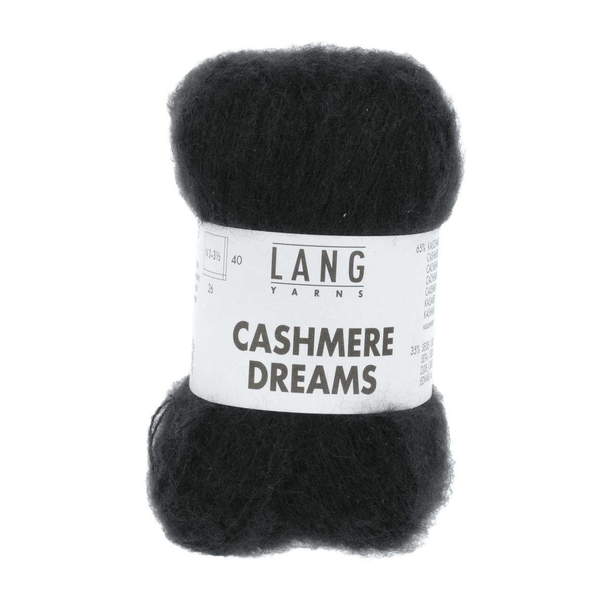 Lang Yarns Knitting Pattern one size - 9 balls / black 1085.0004 NISA Sweater Pattern Bundle in Cashmere Dreams by LANGYARNS | Fatto a Mano 286-027