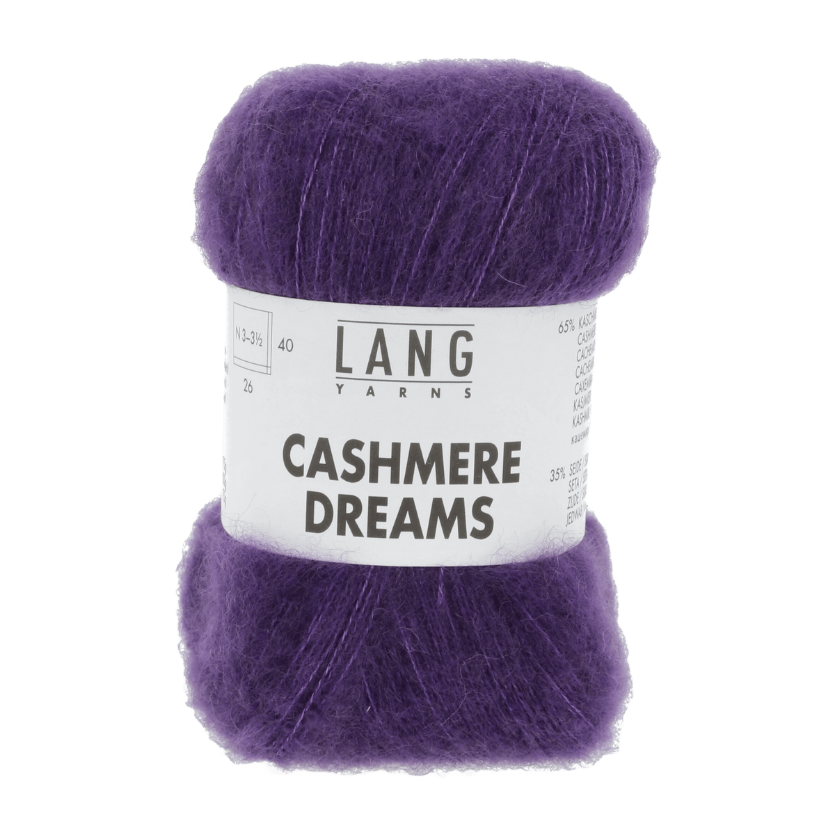 Lang Yarns Knitting Pattern one size - 9 balls / purple 1085.0047 NISA Sweater Pattern Bundle in Cashmere Dreams by LANGYARNS | Fatto a Mano 286-027
