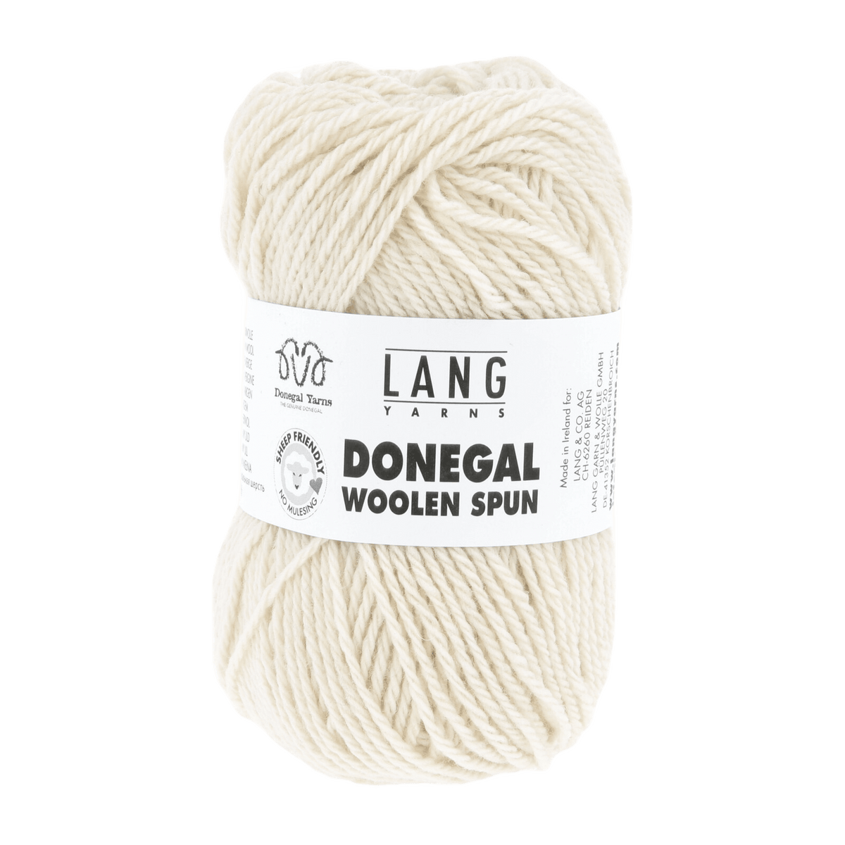 Lang Yarns Knitting Pattern One size | Bust 116cm (45 ¾") Length 90cm (35 ½") - 16 balls / white 1172.0001 CLOVER Cardigan Pattern Bundle in Donegal Woolen Spun by LANGYARNS | Punto 87-149