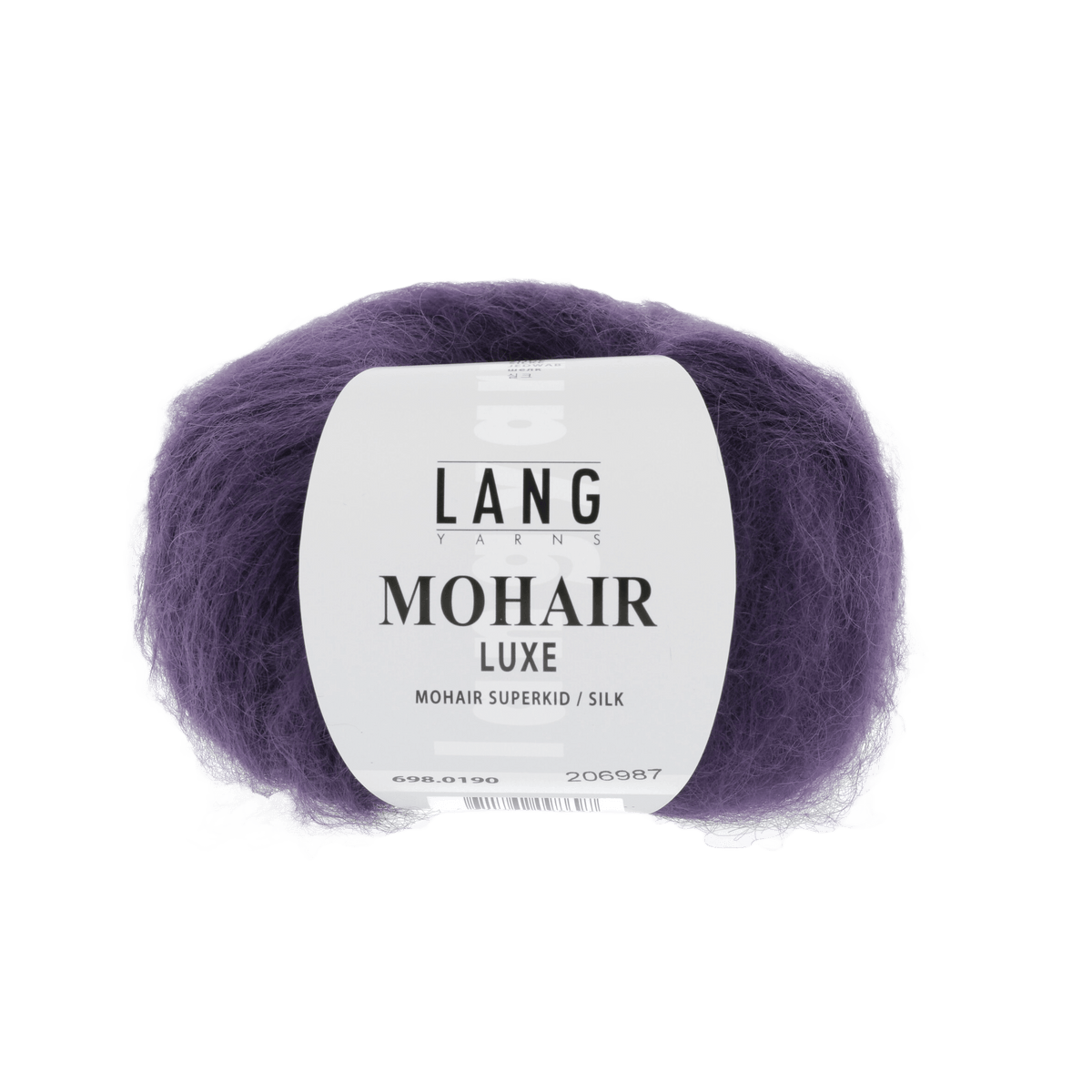 Lang Yarns Knitting Pattern onesize - 24 balls / dark purple 698.0190 HENLEY Coat Pattern Bundle in Mohair Luxe by LANGYARNS | Fatto a Mano 282-054