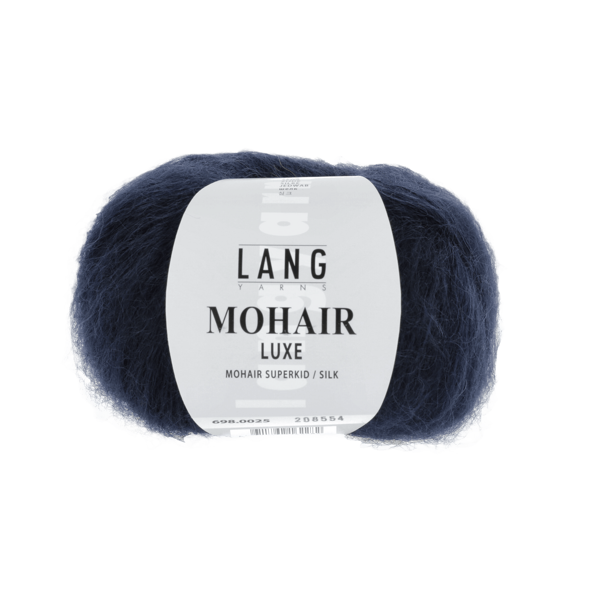 Lang Yarns Knitting Pattern onesize - 24 balls / navy 698.0025 HENLEY Coat Pattern Bundle in Mohair Luxe by LANGYARNS | Fatto a Mano 282-054