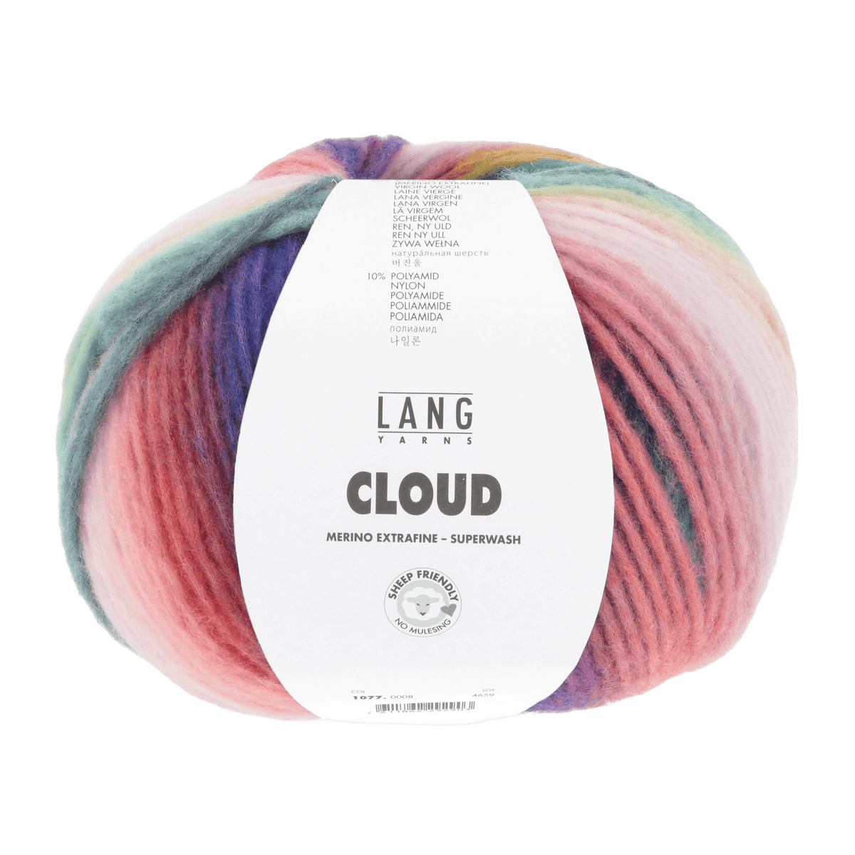 Lang Yarns Knitting Pattern onesize - 3 balls / multicolour 1077.0008 DOLLY Collar Pattern Bundle in Cloud by LANGYARNS | Punto 73-007