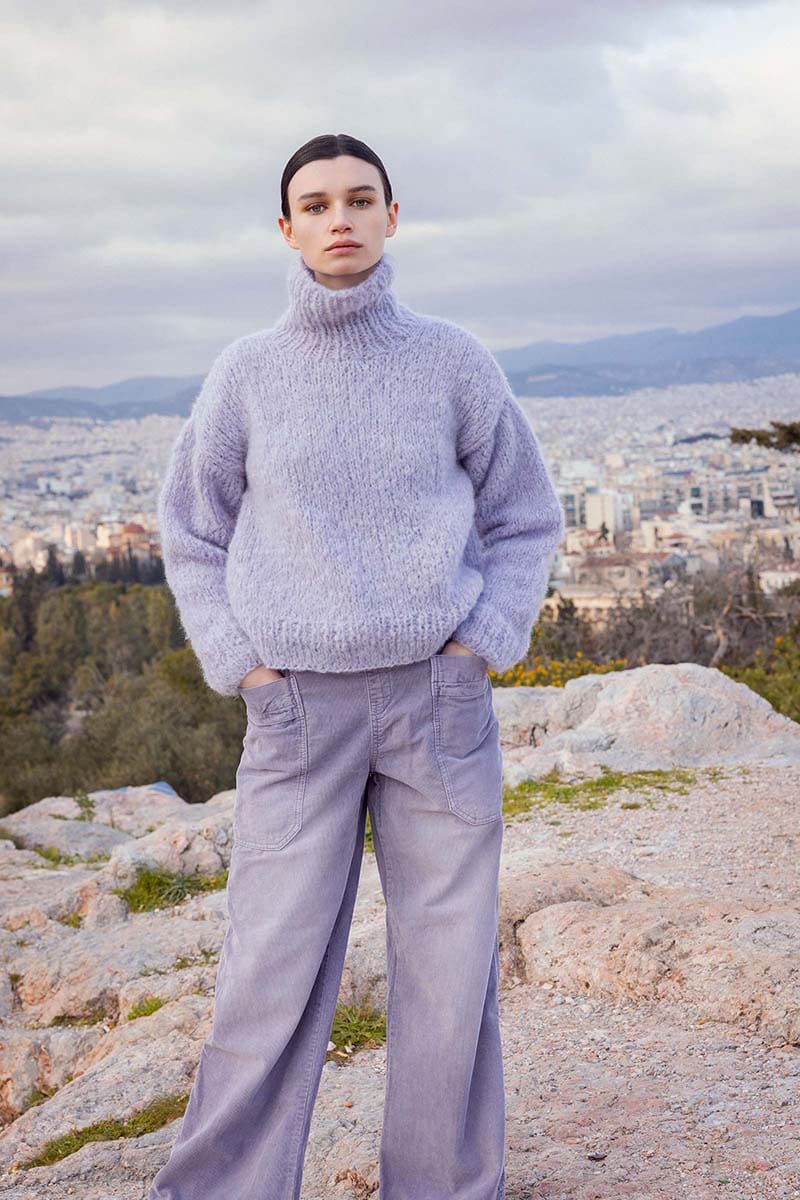 Lang Yarns Knitting Pattern OPEN SKY Sweater Pattern Bundle in Desire by LANGYARNS | WOOLADDICTS #15-001