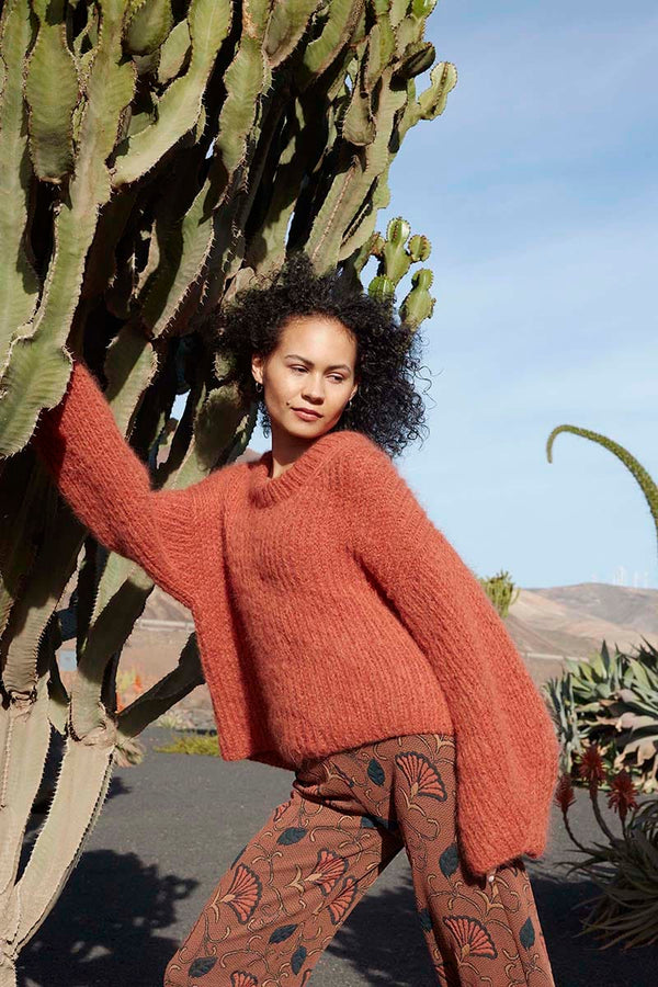 PACHAMAMA Top-down Sweater Pattern Kit in HONOR by WOOLADDICTS | WOOLADDICTS #13-016