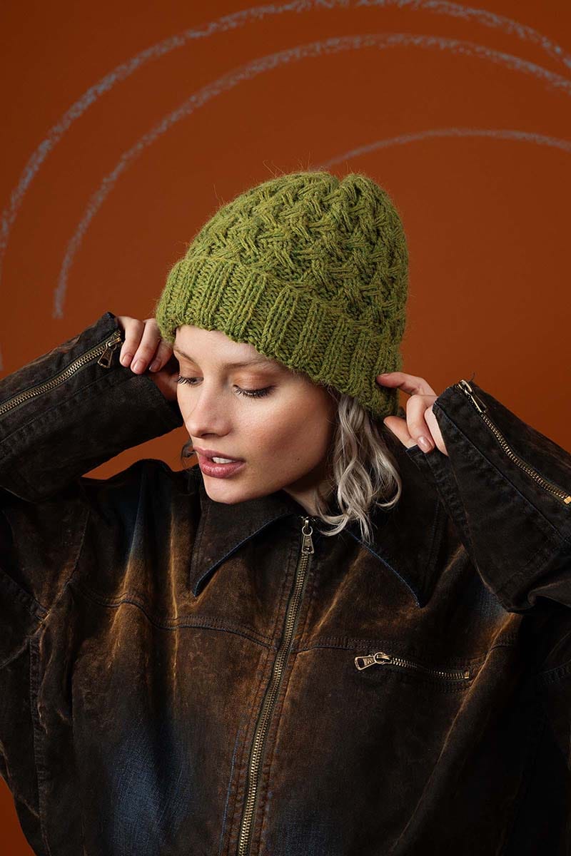 Lang Yarns Knitting Pattern PHOEBE Hat Pattern Bundle in Alpaca Soxx 6ply by LANGYARNS | Punto 76-004