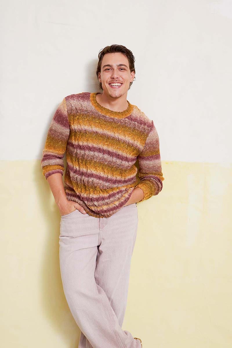 Lang Yarns Knitting Pattern PIUS Men's sweater Pattern Bundle in Linello by LANGYARNS | Fatto a Mano 284-053