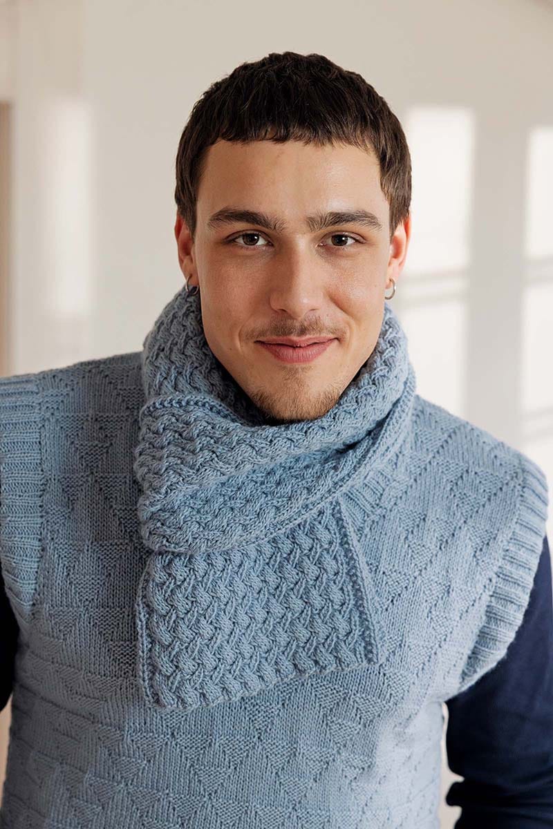 Lang Yarns Knitting Pattern POLINA Scarf Pattern Bundle in CASHMERE PREMIUM by LANGYARNS | Punto 78-016