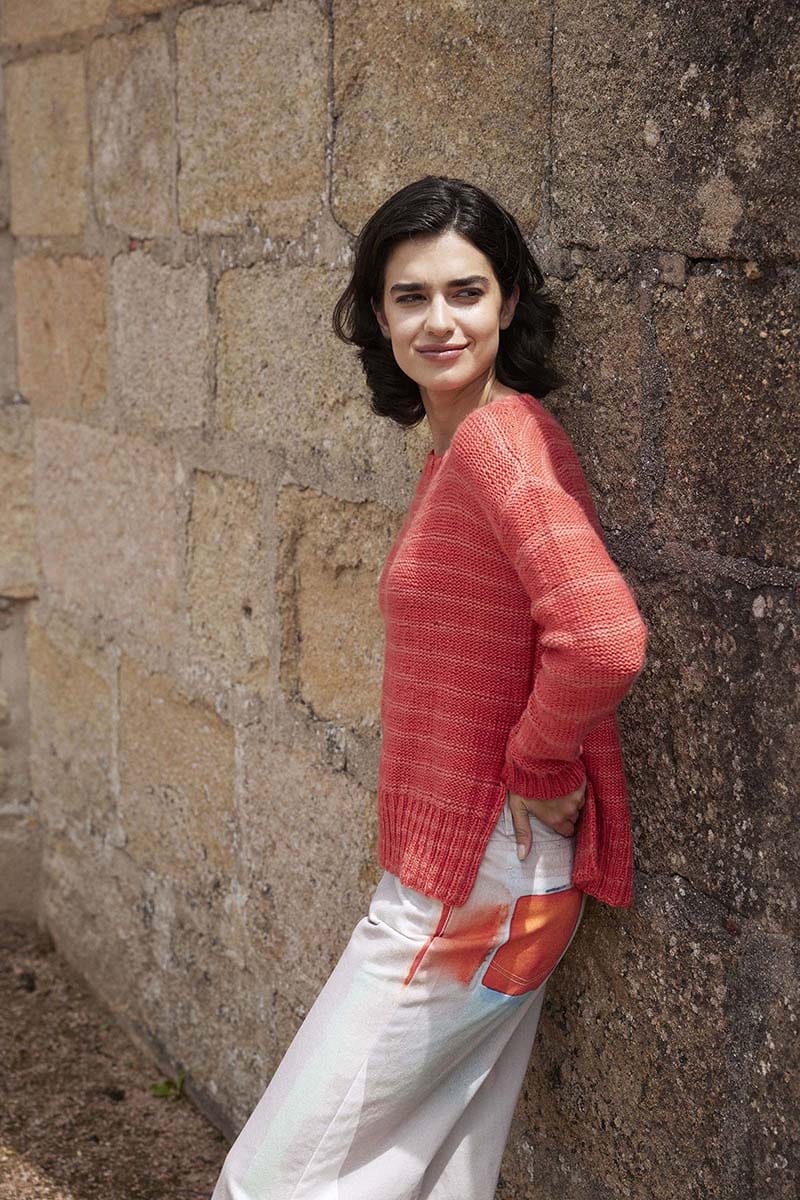 Lang Yarns Knitting Pattern PRINCESS CHARMING Sweater Pattern Bundle in Glow by LANGYARNS | WOOLADDICTS #14-014