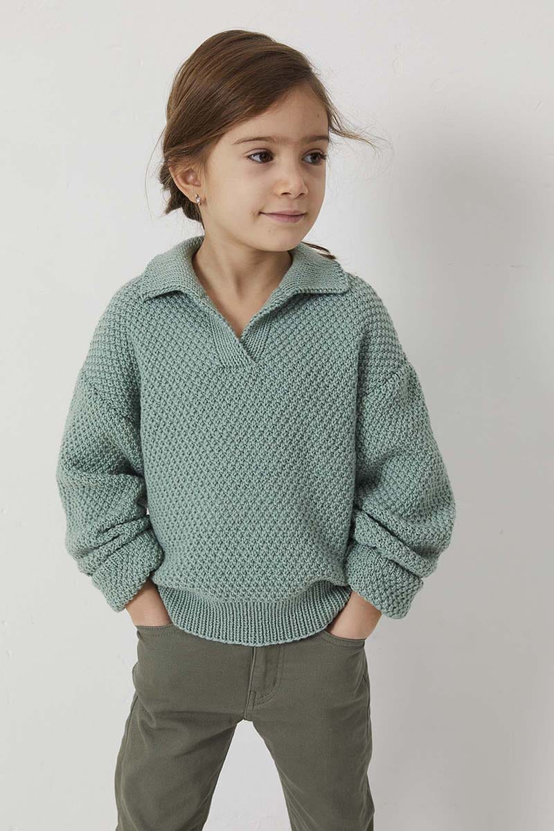 Lang Yarns Knitting Pattern Pullover Pattern Bundle in ATLANTIS by LANGYARNS | Punto 41-023