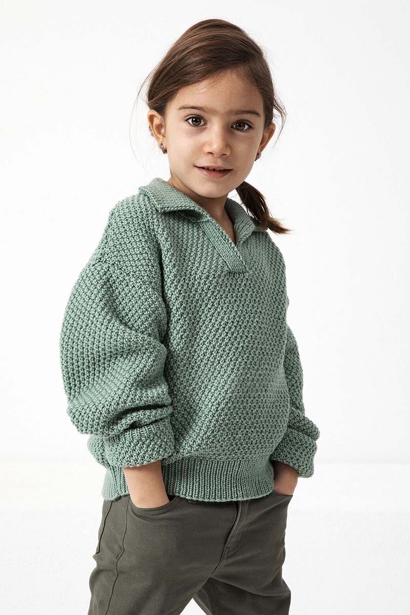 Lang Yarns Knitting Pattern Pullover Pattern Bundle in ATLANTIS by LANGYARNS | Punto 41-023
