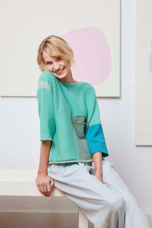QUEENIE Sweater Pattern Kit in OCEANIA by LANGYARNS | Fatto a Mano 288-017