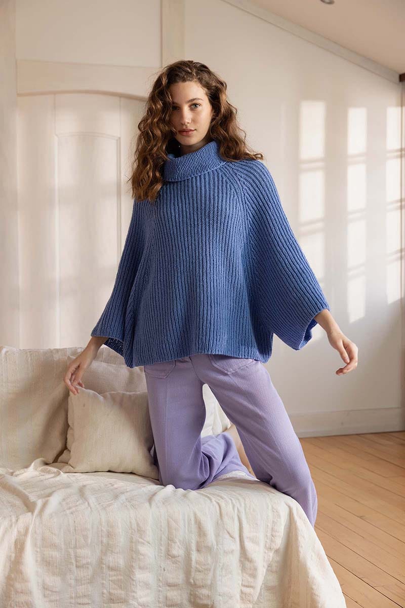 Lang Yarns Knitting Pattern RAHA Sweater Pattern Bundle in CASHMERE PREMIUM by LANGYARNS | Punto 78-014