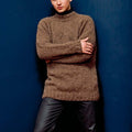 Lang Yarns Knitting Pattern RAMON Men's Sweater Top Down Pattern Bundle in Baby Lama by LANGYARNS | Punto 089