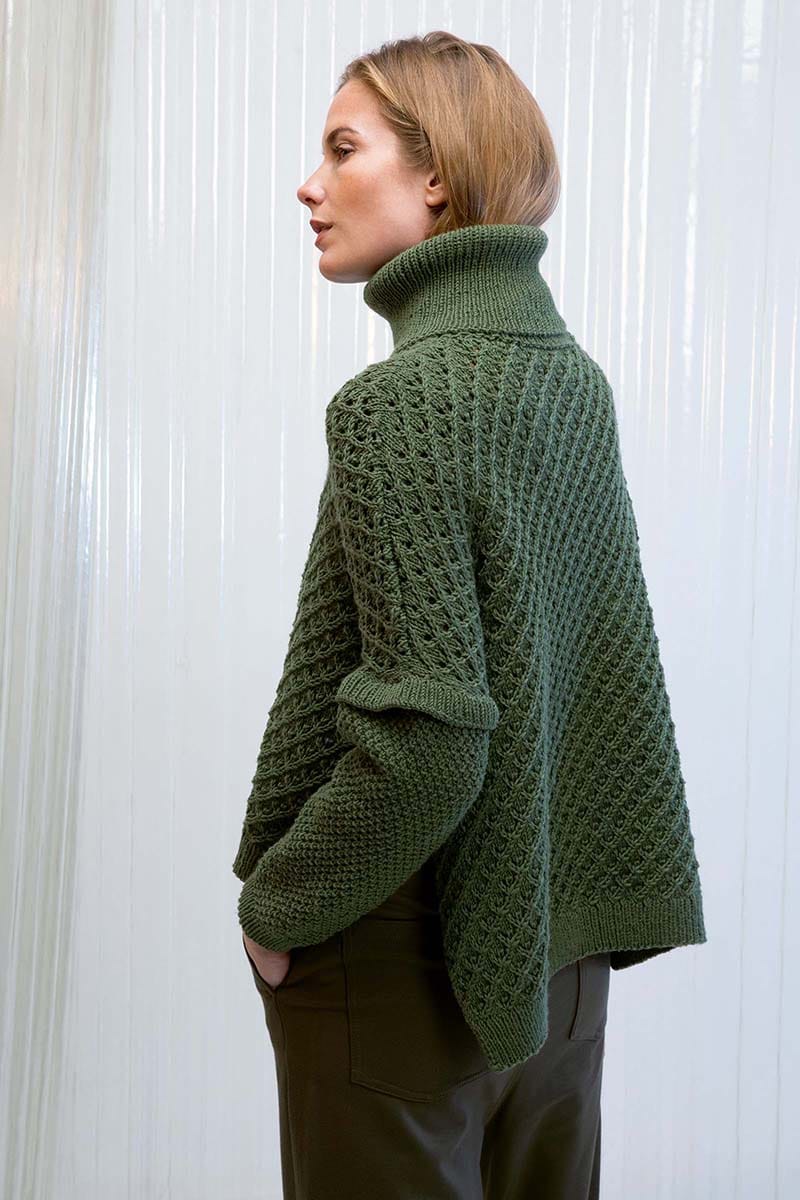 Lang Yarns Knitting Pattern Roll-neck pullover Pattern Bundle in MERINO 120 by LANGYARNS | Punto 55-011