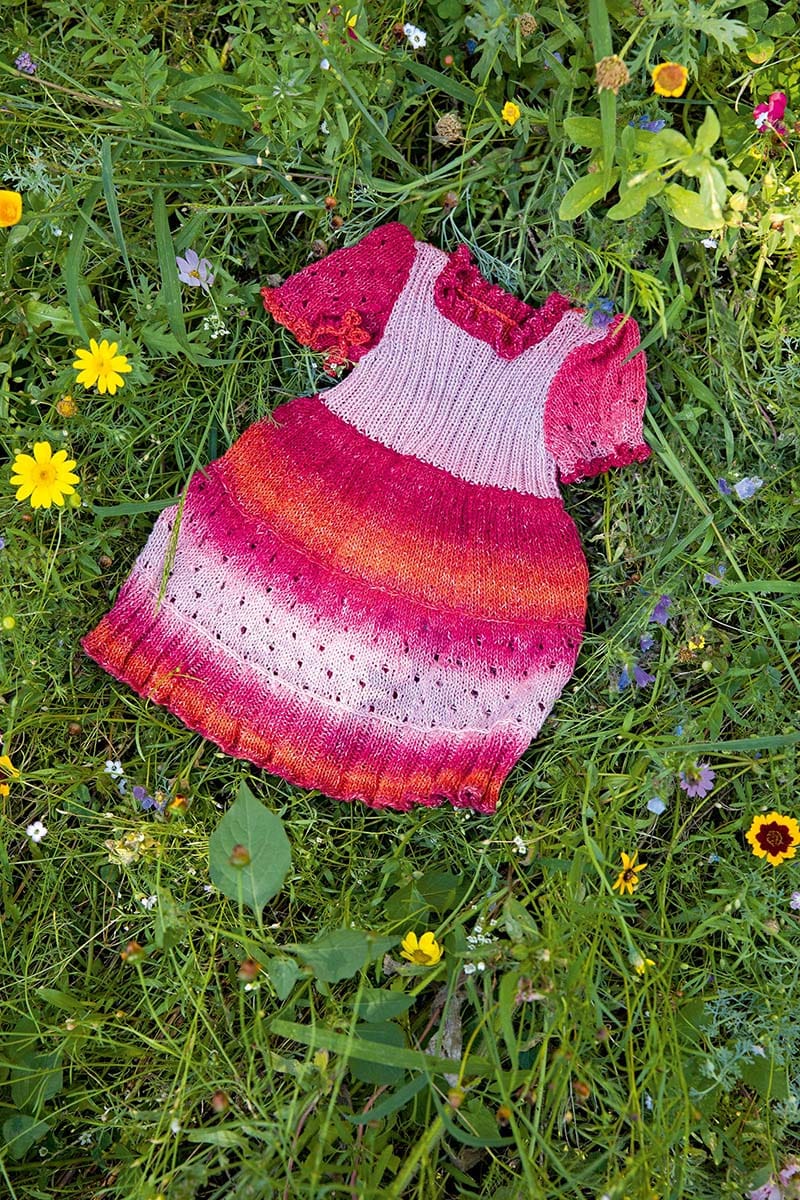 Lang Yarns Knitting Pattern Romper dress Pattern Bundle in BABY COTTON COLOUR by LANGYARNS | Punto 56-007