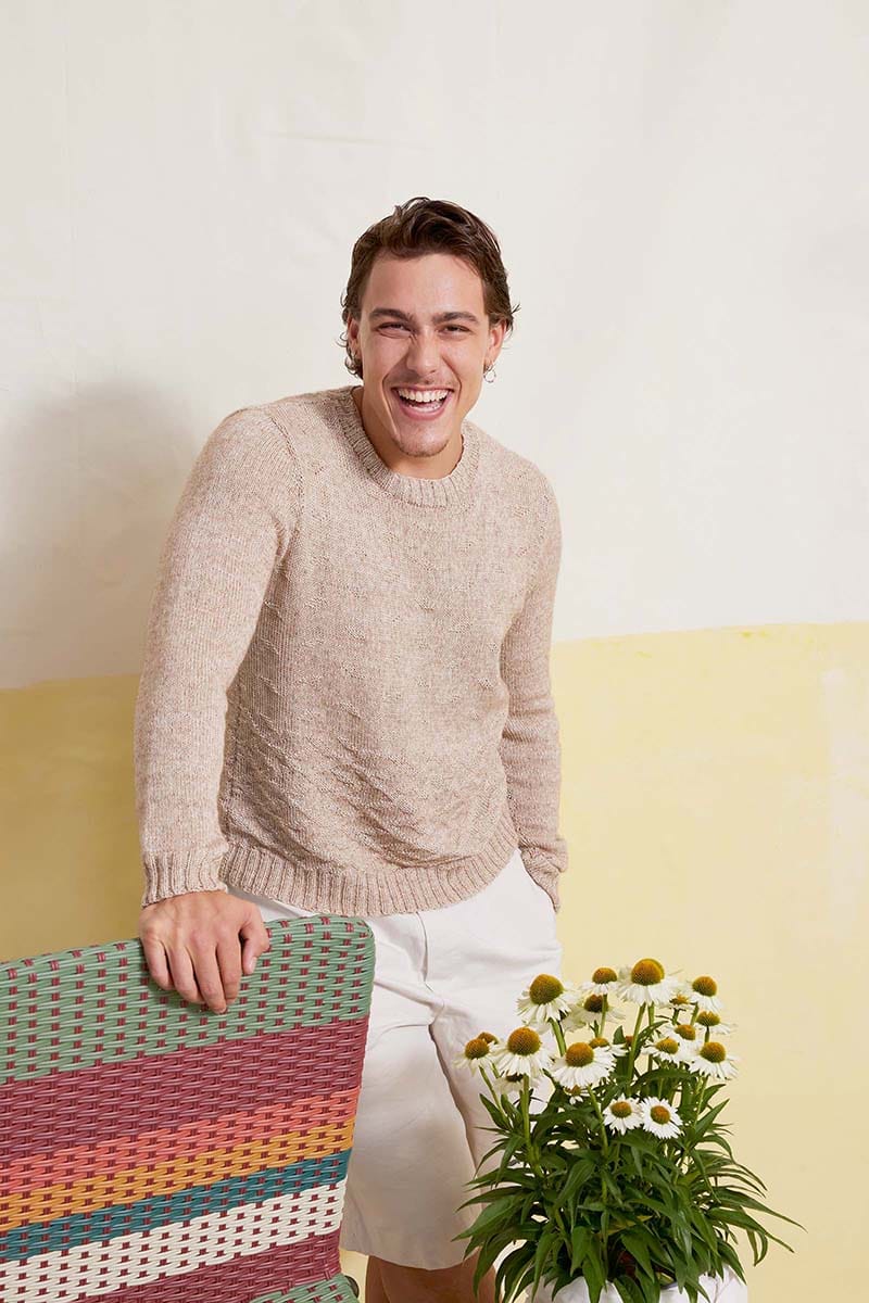 Lang Yarns Knitting Pattern RON Men's sweater Pattern Bundle in Vaya by LANGYARNS | Fatto a Mano 284-069