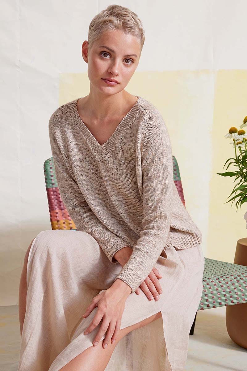 Lang Yarns Knitting Pattern RONDA Sweater Pattern Bundle in Vaya by LANGYARNS | Fatto a Mano 284-068