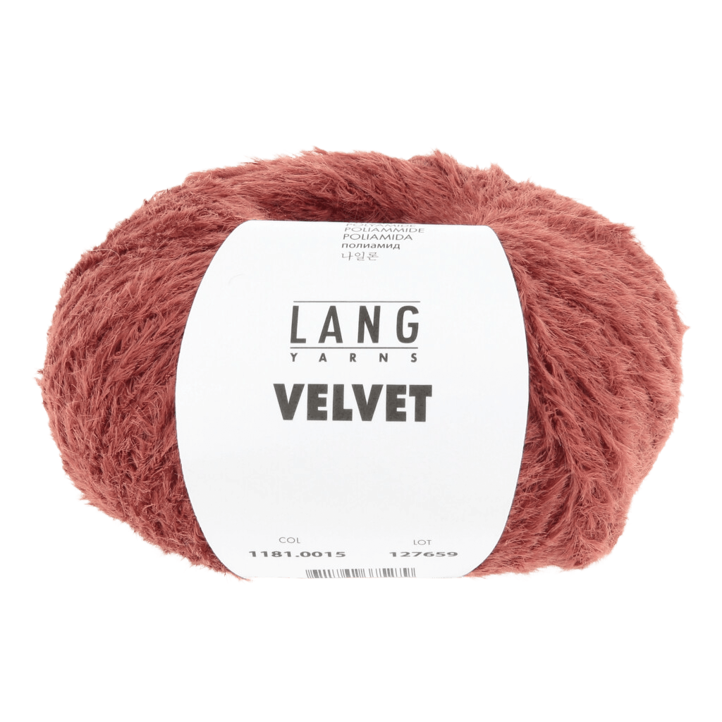 Lang Yarns Knitting Pattern S.M - 6 balls / copper 1181.0015 Hedi Cardigan Pattern Bundle in Velvet by LANGYARNS | Fatto a Mano 288-040
