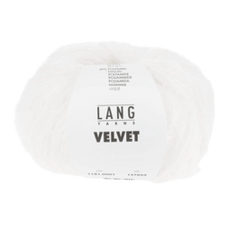 Lang Yarns Knitting Pattern S.M - 6 balls / white 1181.0001 Hedi Cardigan Pattern Bundle in Velvet by LANGYARNS | Fatto a Mano 288-040