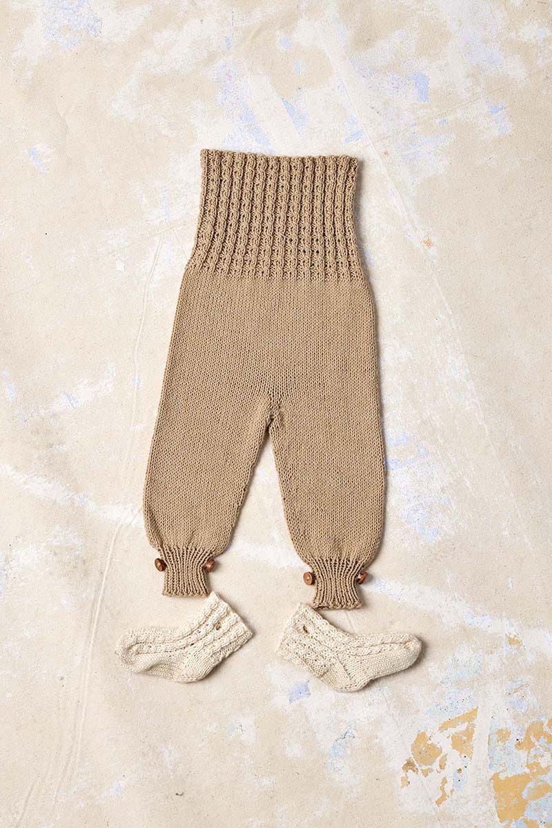 Lang Yarns Knitting Pattern SAMI Leggings Pattern Bundle in Baby Cotton Naturally Colored by LANGYARNS | Punto 83-009